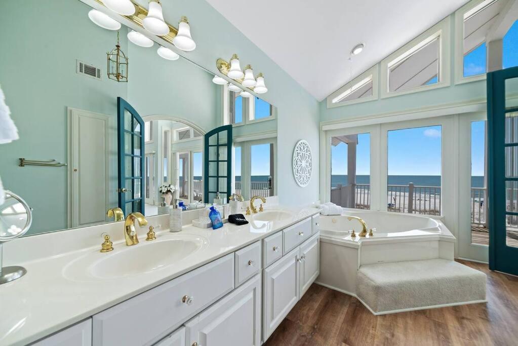 Oceanfront/Zero Steps To Beach/Views/4Br Gulf Shores Bagian luar foto